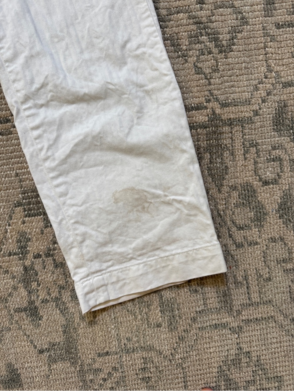 RRL Ralph Lauren white officer herringbone chino size 34 men’s - Picture 6 of 6